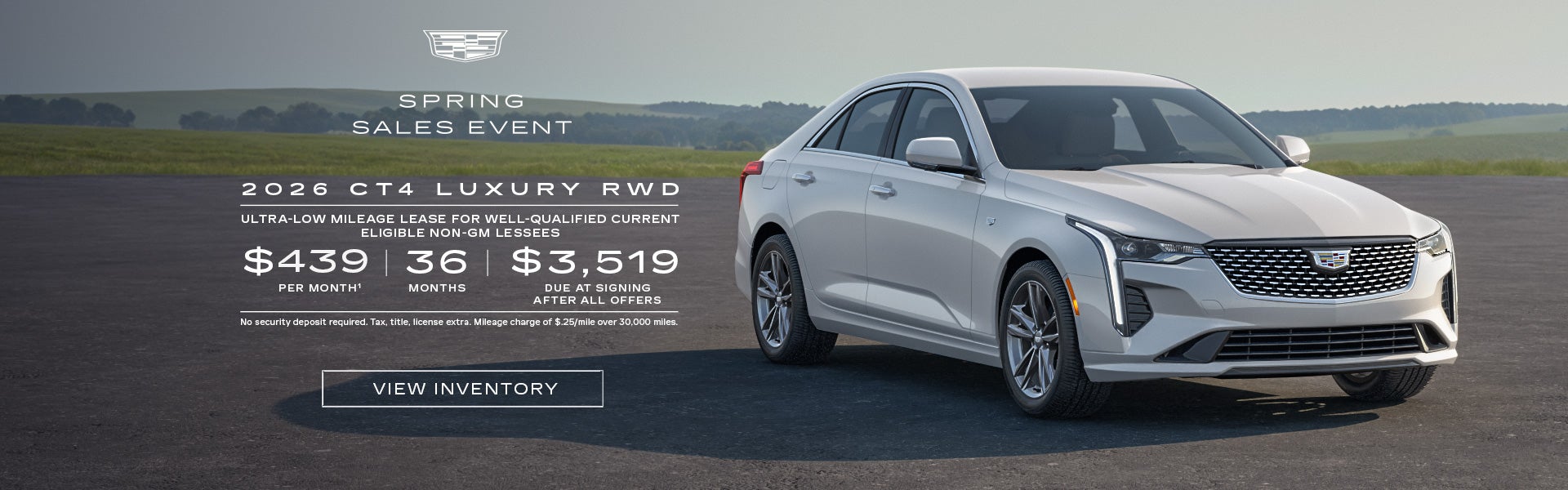 2026 CT4 LUXURY. Ultra low mileage lease for well qualified current eligible non-GM lessees. $439...